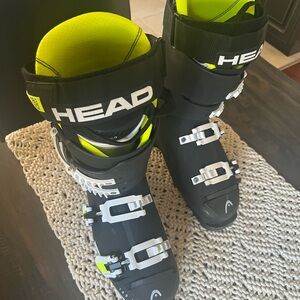 HEAD Raptor 100 RS Ski Boots Black and Neon Yellow size 27.5 (men's 9) like new
